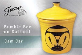 Bumble Bee Jam Jar on Daffodil Bumble Bee Jam Jar on Daffodil