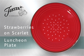 Fiesta Strawberry Lunch Plate Scarlet Fiesta Strawberry Lunch Plate Scarlet