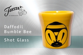 Fiesta Bumble Bee Shot Glass on Daffodil