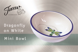 Dragonfly on White Mini Bowl
