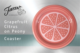 Fiesta Citrus Grapefruit Coaster on Peony