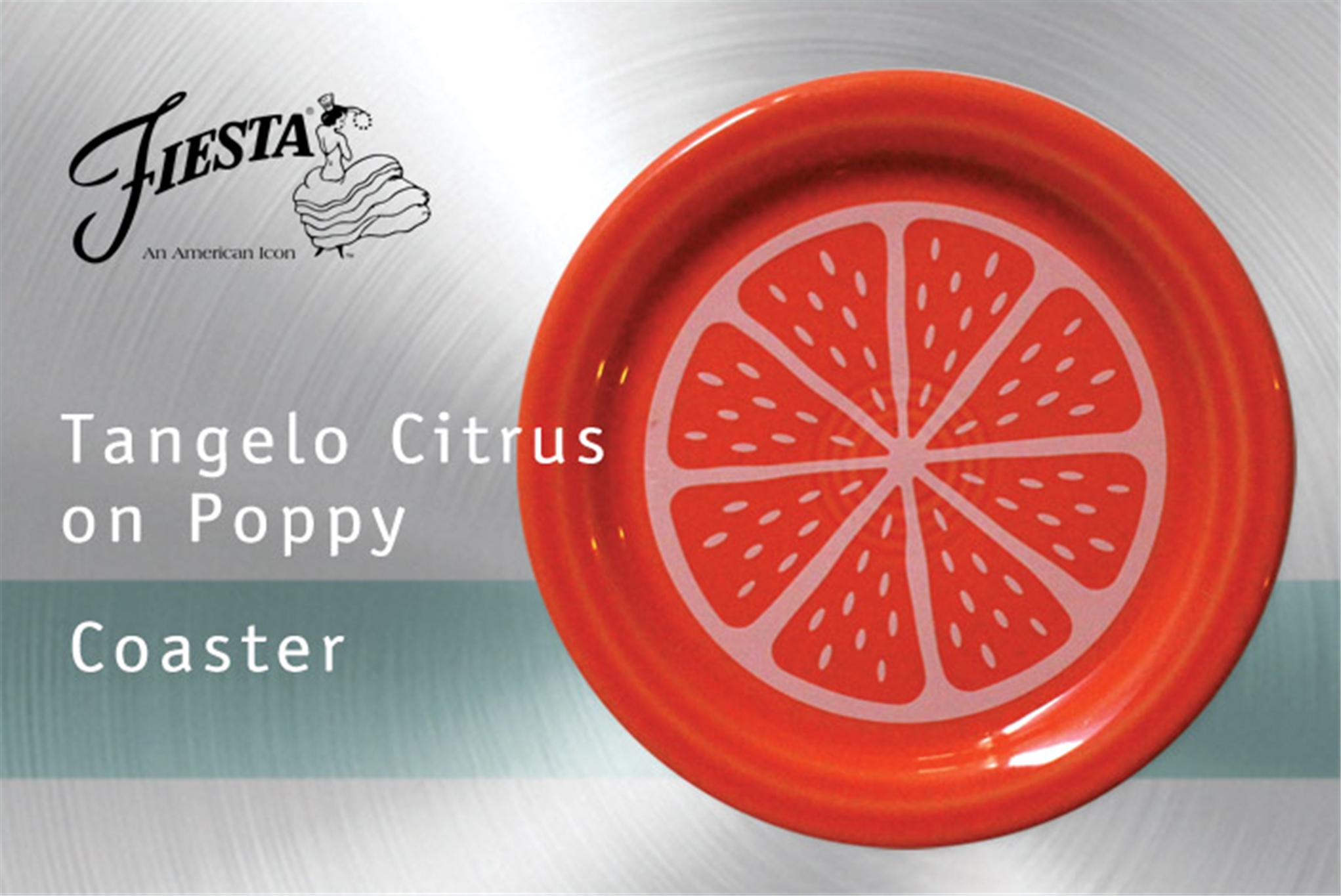 Tangelo Citrus Coasters on Poppy
