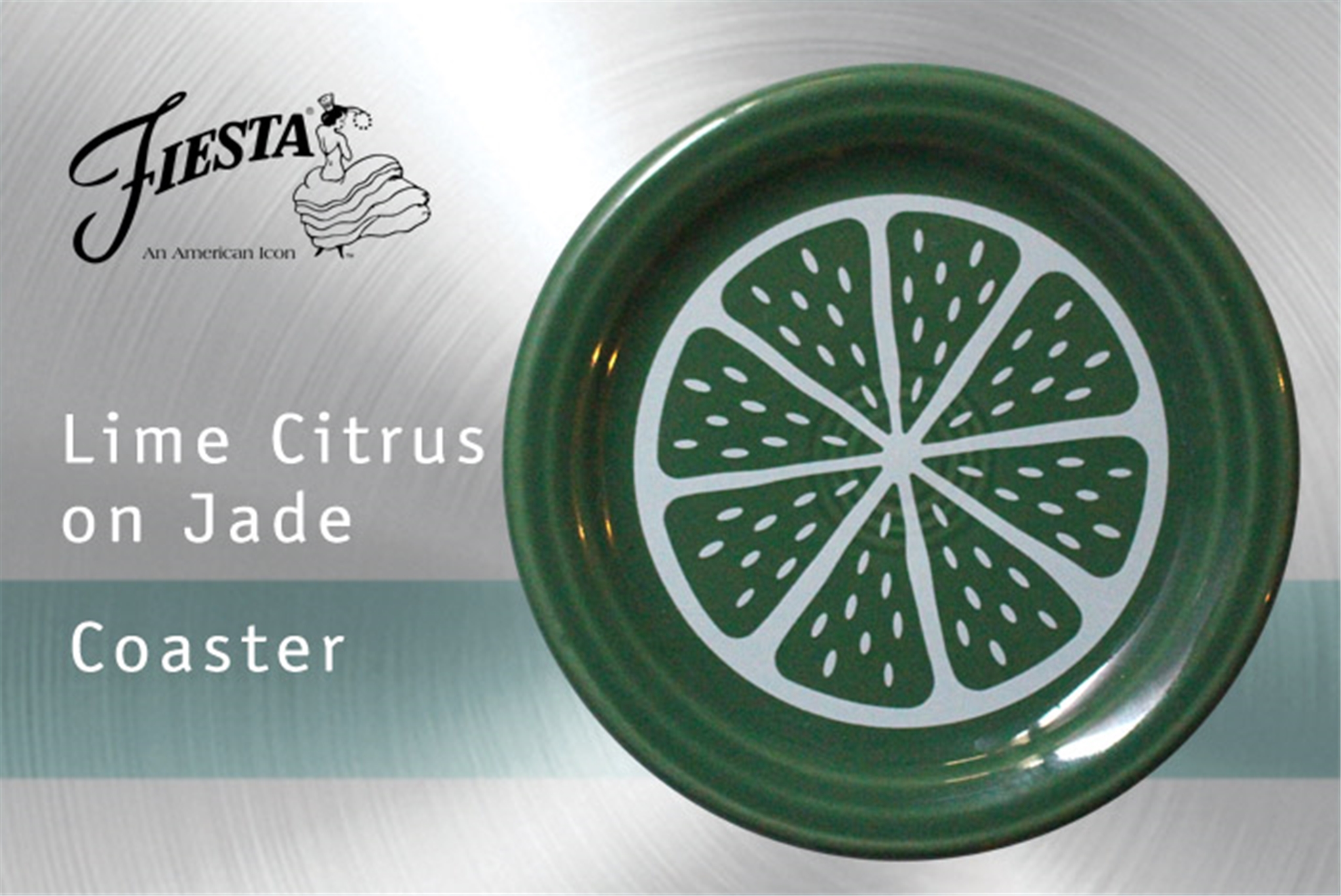 Key Lime Citrus Coasters on Jade