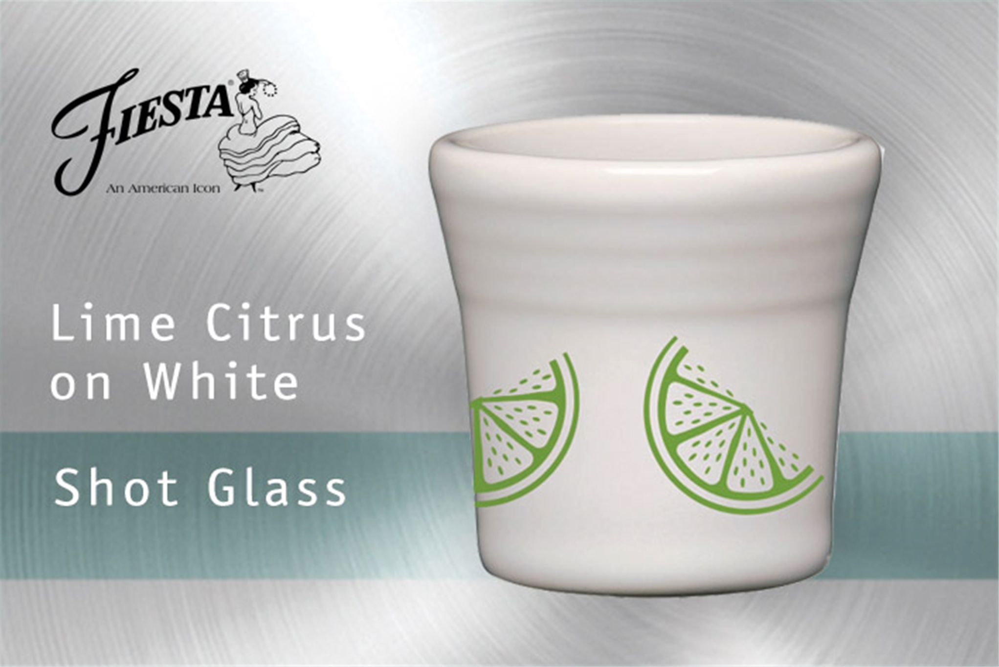 Lime Citrus Shot Glasses on White