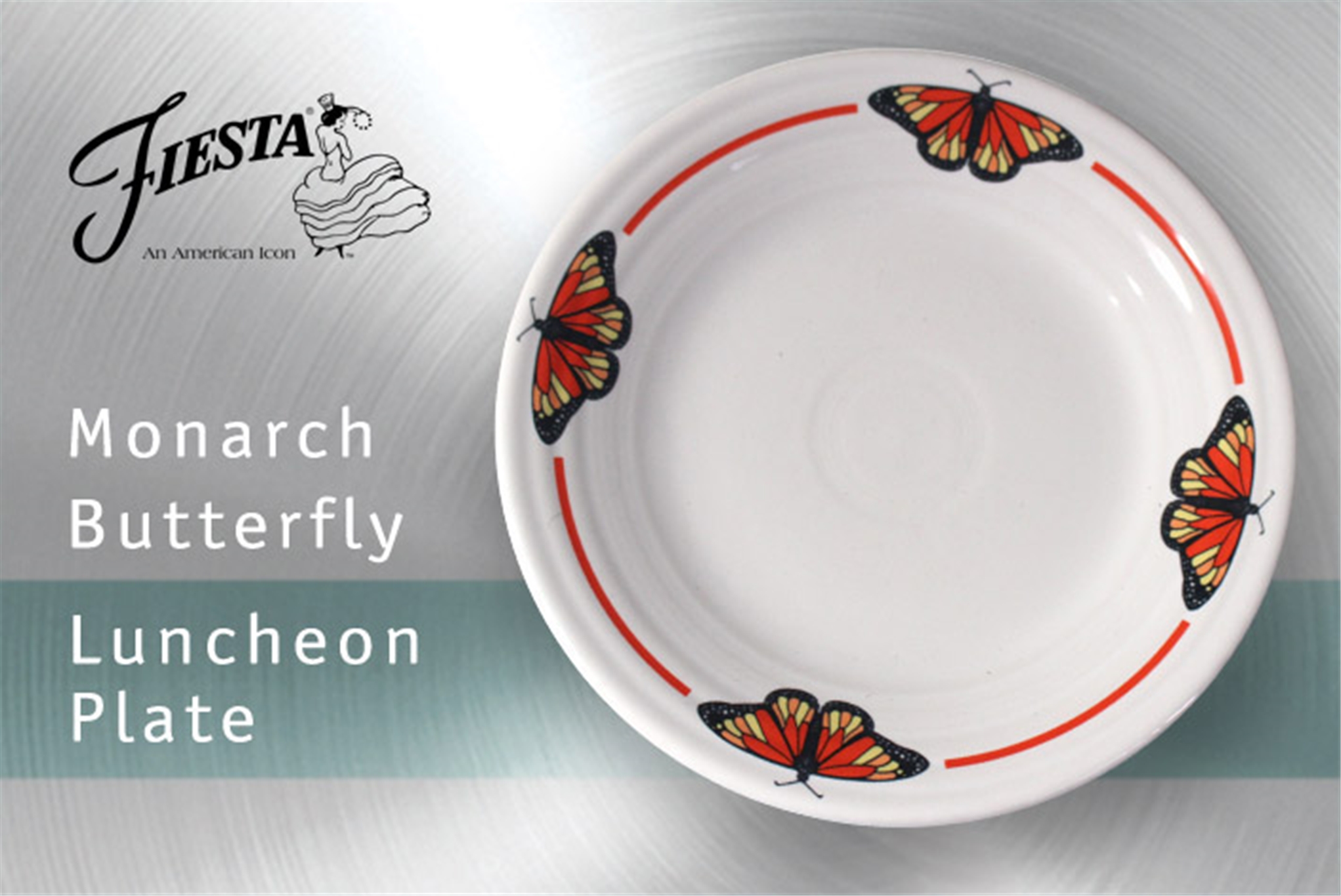 Fiesta Monarch Butterfly Luncheon Plate