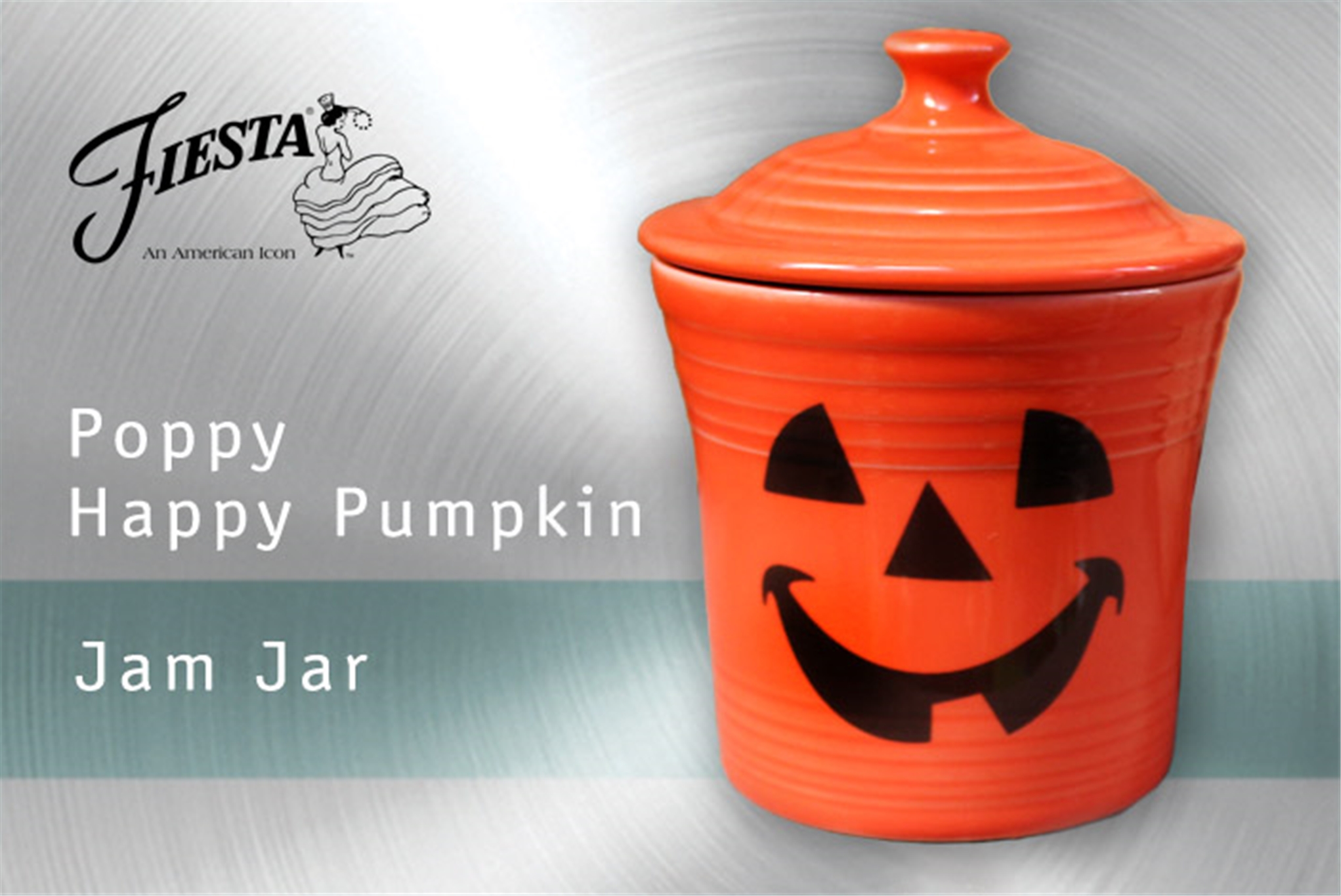 Fiesta Happy Pumpkin Jam Jar -SECOND