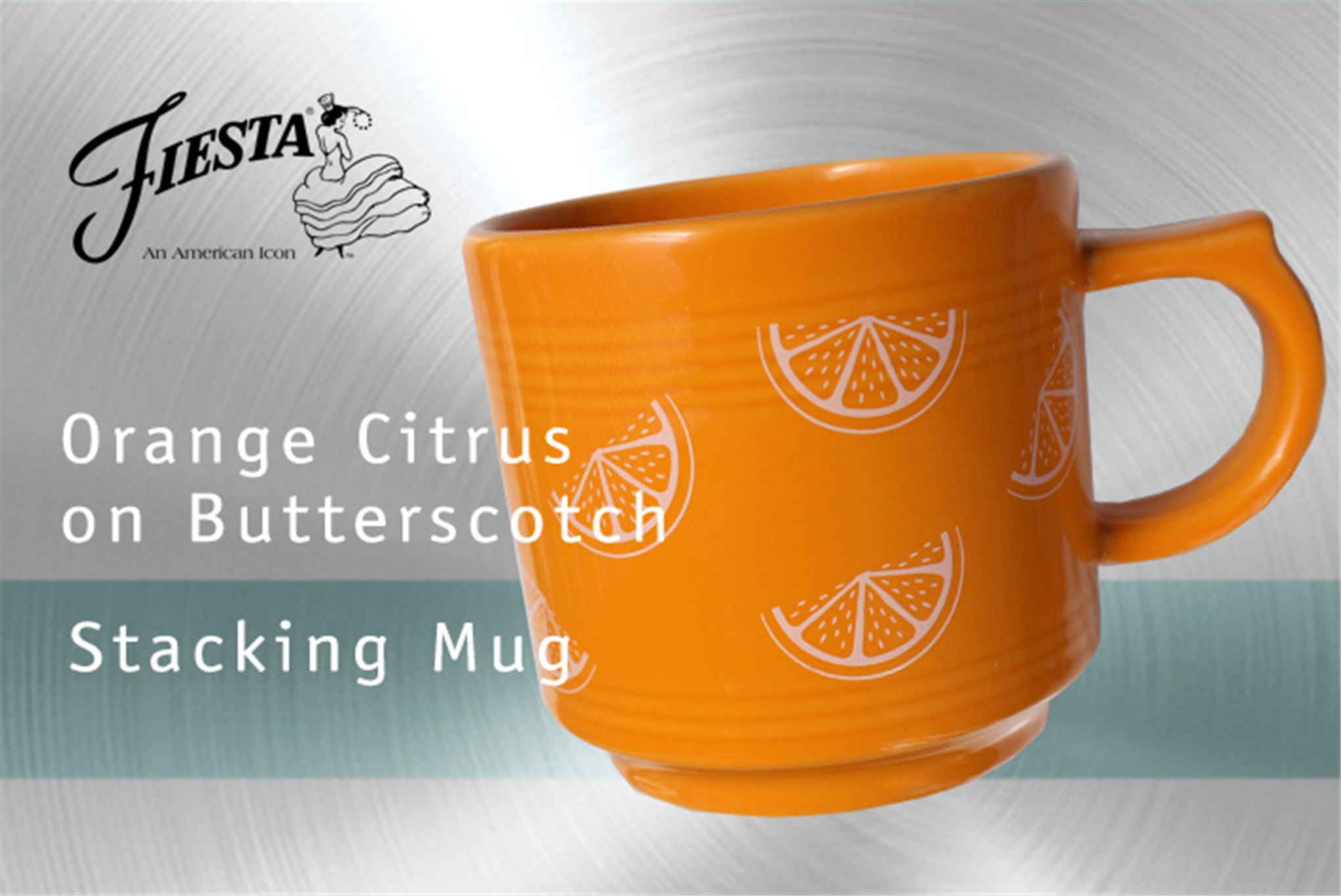 Fiesta Orange Citrus on Butterscotch Stacking Mug