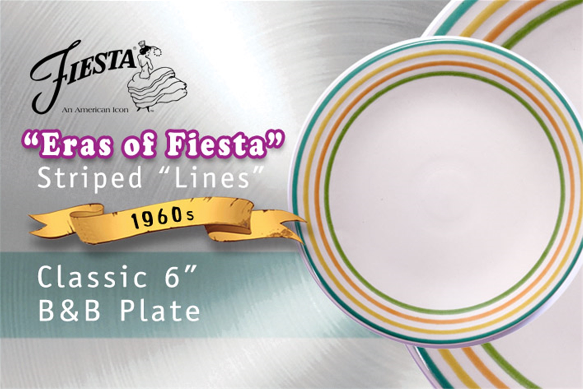 Era's Fiesta - Lines, 1960's Bread & Butter Plate