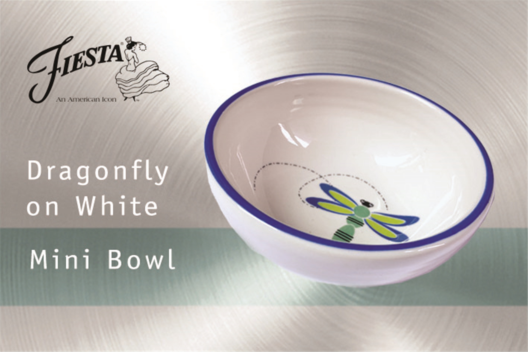 Dragonfly on White Mini Bowl