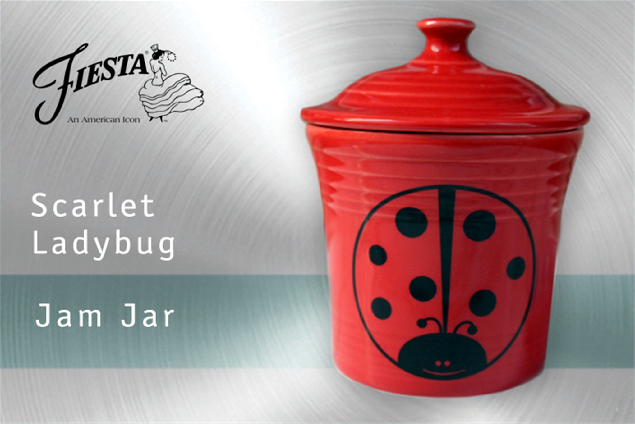 Fiesta Ladybug Jam Jar in Scarlet