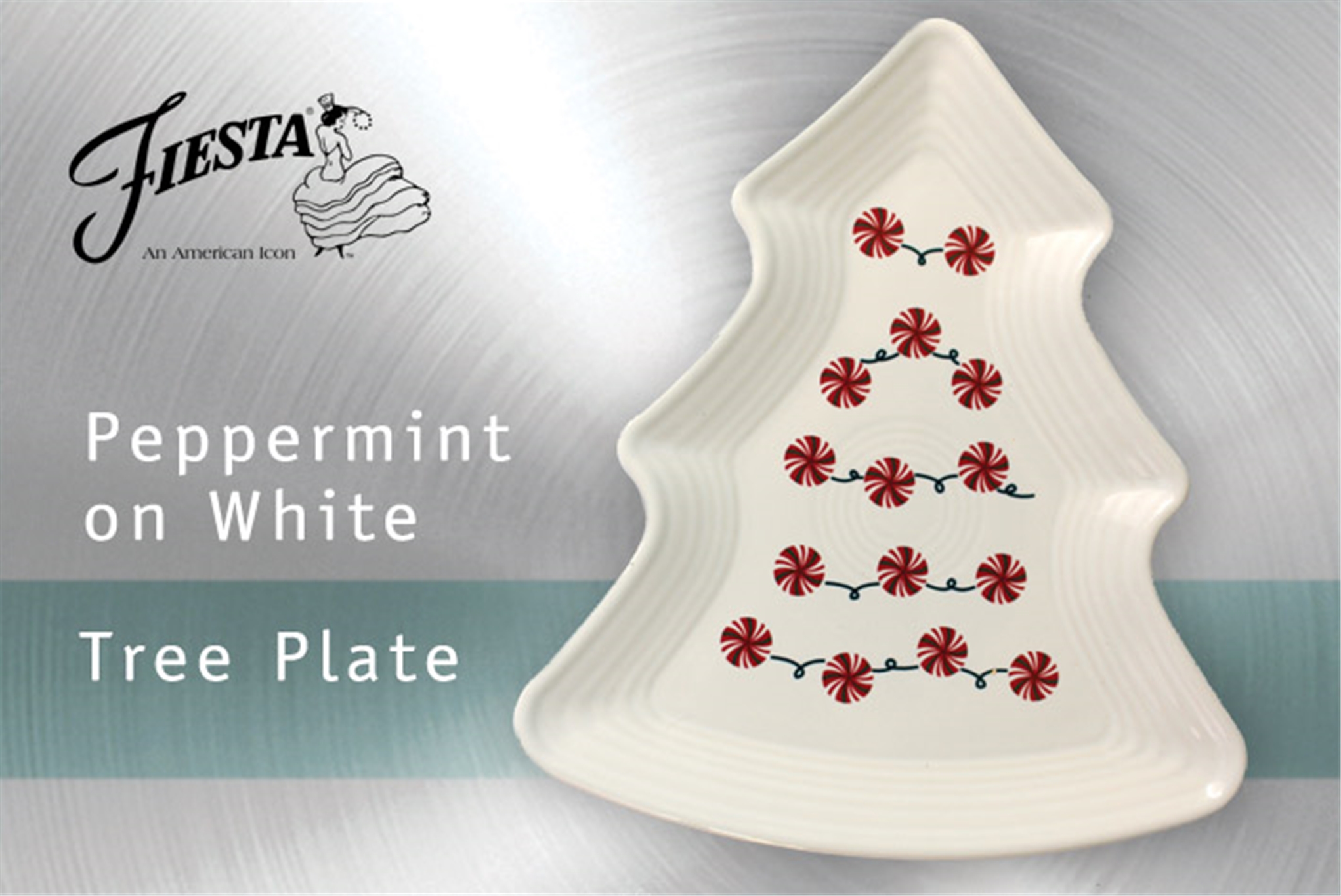 Fiesta Peppermint Tree Shaped Plate