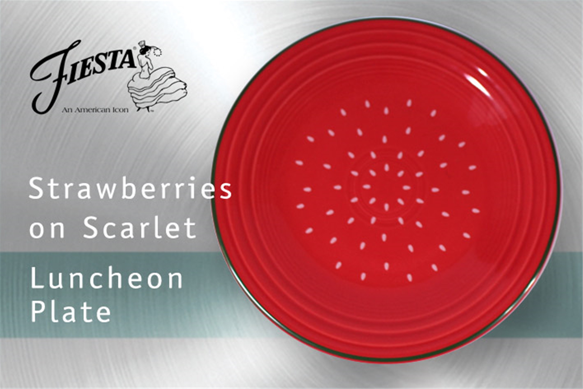 Fiesta Strawberry Lunch Plate Scarlet